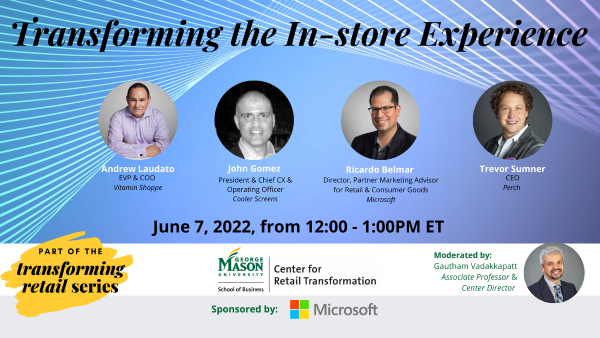 Transforming the In-Store Experience event flyer.