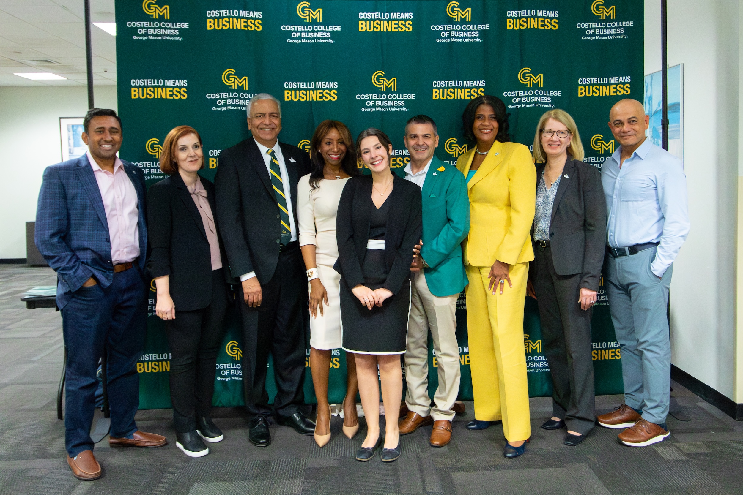 (left to right) Rajiv Shenoy, Amarda Shehu, Dean Ajay Vinzé, Tasha Austin-Williams, Julia Coulter, Patrick Soleymani, Guylaine Sainte Juste, Cheryl Druehl, James Suh