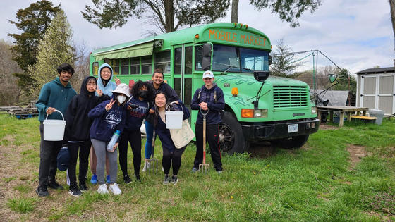 Impact Fellows students during co-curricular trip to Arcadia Farm