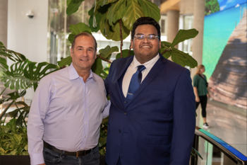 Kyle Samuel with current Marriott CEO Anthony Capuano